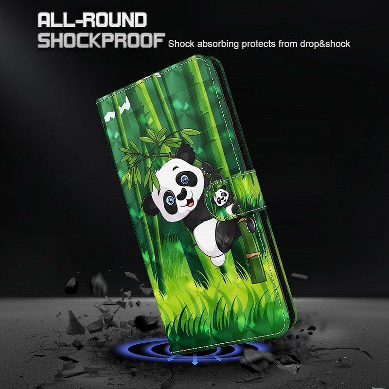 Flip Case Für Poco M3 Pro 5G Panda Und Bambus