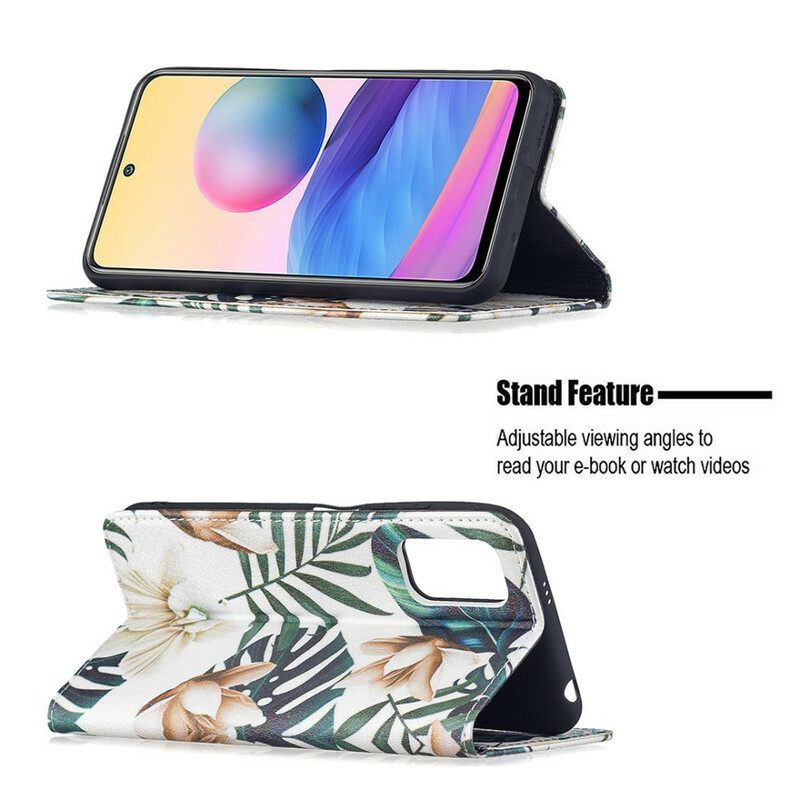 Schutzhülle Für Poco M3 Pro 5G Flip Case Blätter