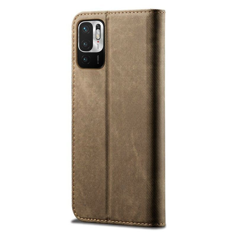 Schutzhülle Für Poco M3 Pro 5G Flip Case Denim-stoff