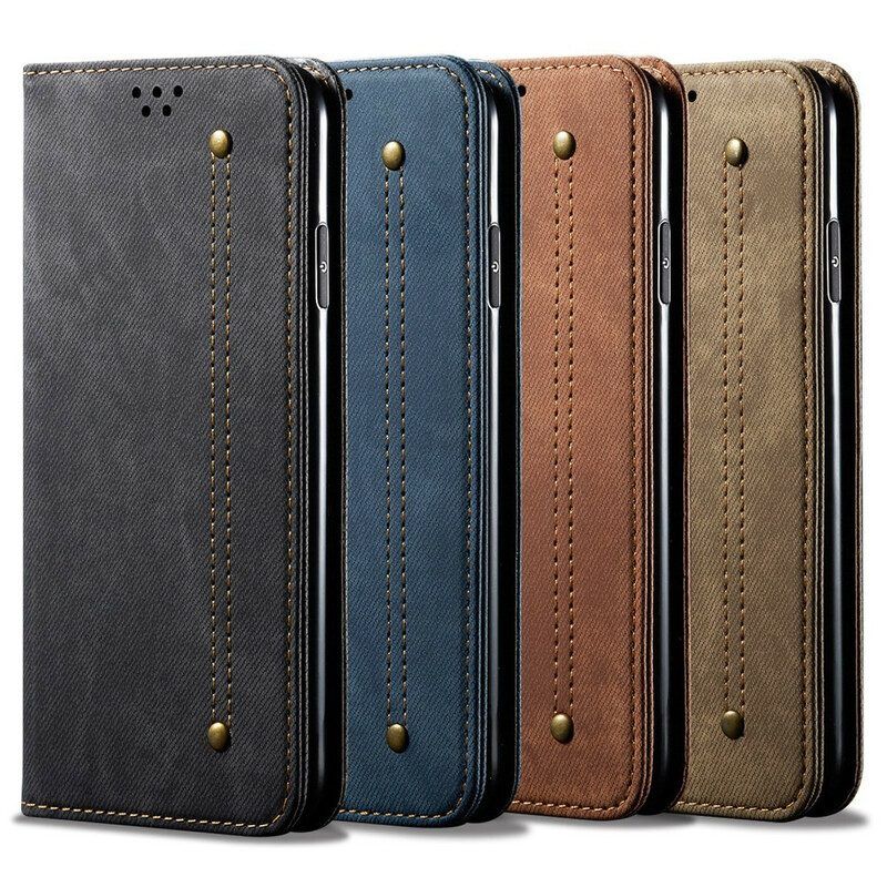 Schutzhülle Für Poco M3 Pro 5G Flip Case Denim-stoff