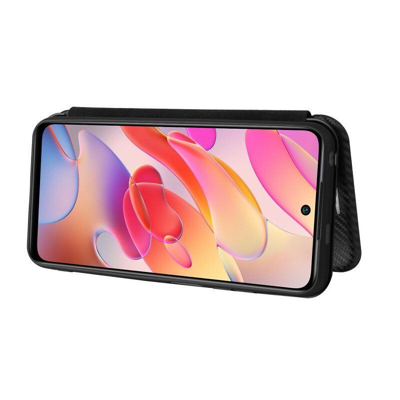 Schutzhülle Für Poco M3 Pro 5G Flip Case Farbige Kohlefaser