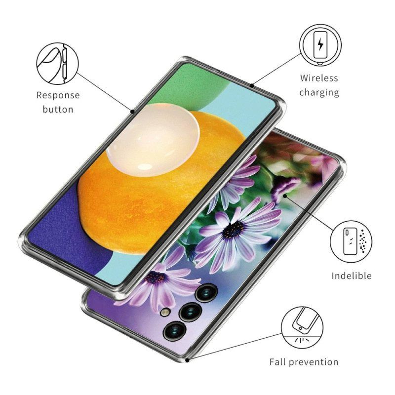 Handyhülle Für Samsung Galaxy A14 / A14 5G Blumensilikon