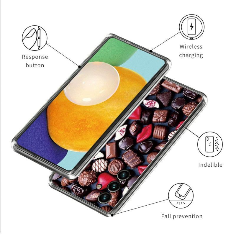 Handyhülle Für Samsung Galaxy A14 / A14 5G Flexible Schokolade