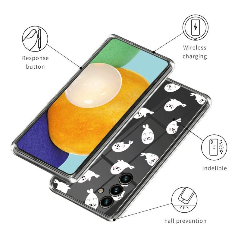 Handyhülle Für Samsung Galaxy A14 / A14 5G Transparente Seehunde