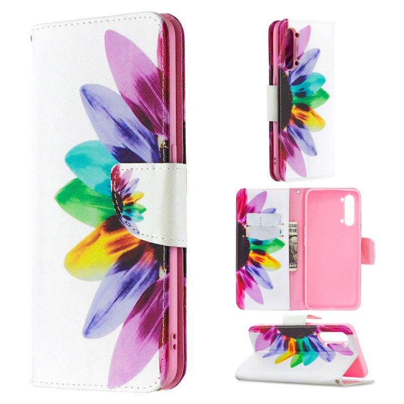 Lederhüllen Oppo Find X2 Lite Aquarellblume