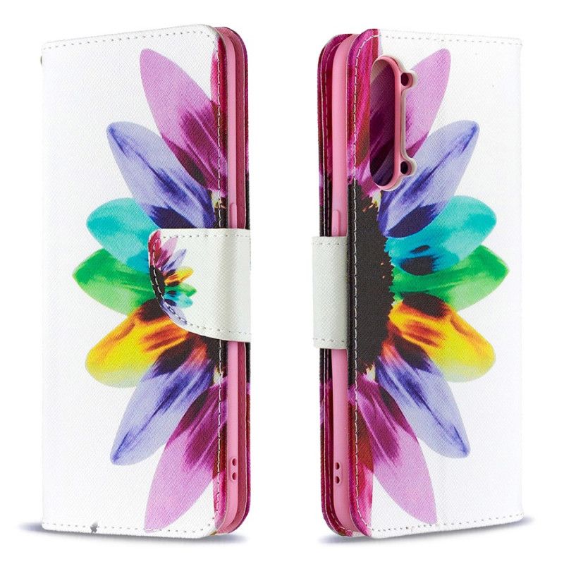 Lederhüllen Oppo Find X2 Lite Aquarellblume