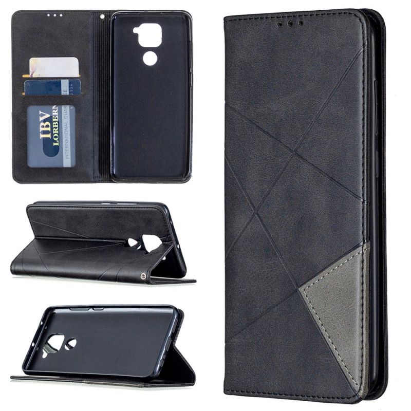 Flip Case Für Xiaomi Redmi Note 9 Schwarz Künstlerstil