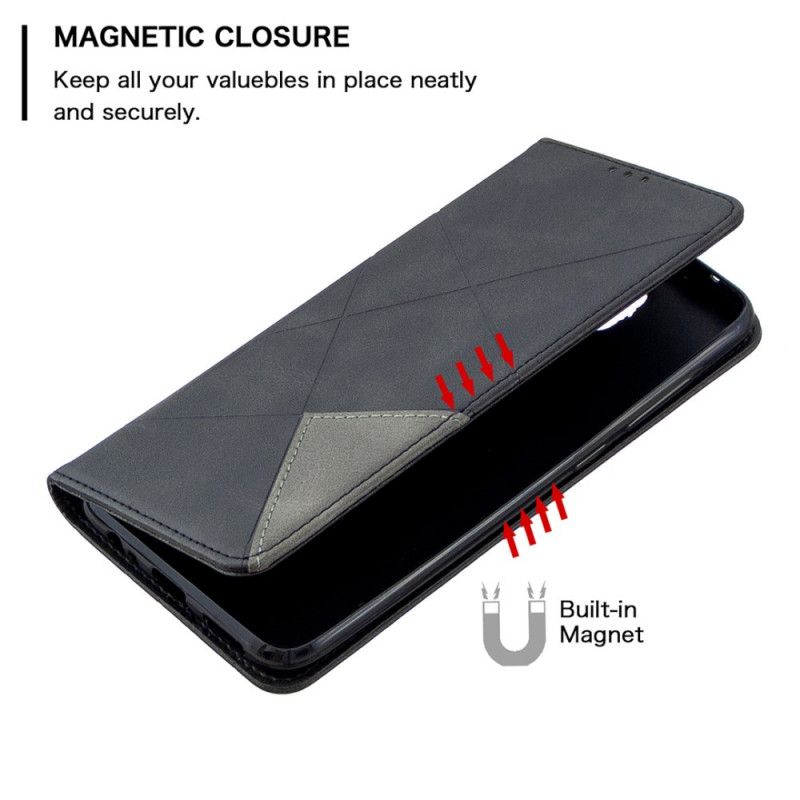 Flip Case Für Xiaomi Redmi Note 9 Schwarz Künstlerstil