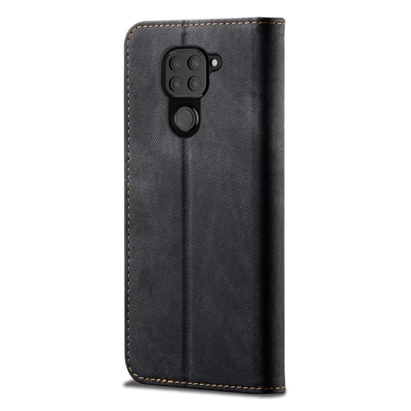 Flip Case Xiaomi Redmi Note 9 Schwarz Jeansstoff