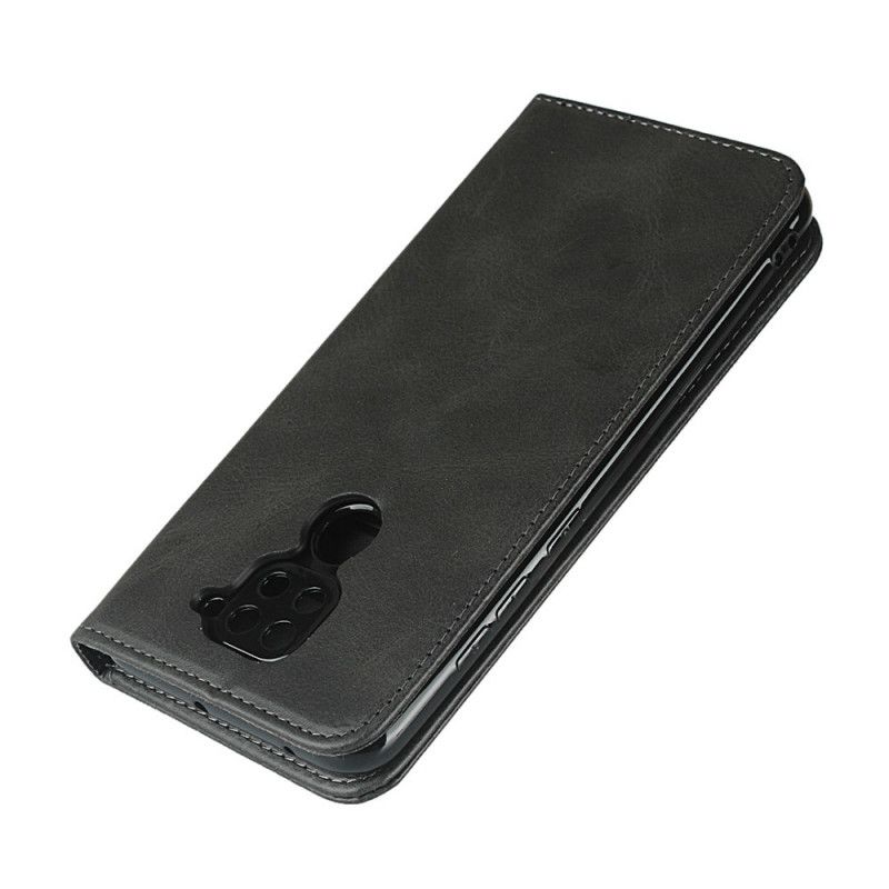 Flip Case Xiaomi Redmi Note 9 Schwarz Premium-Kunstledernähte