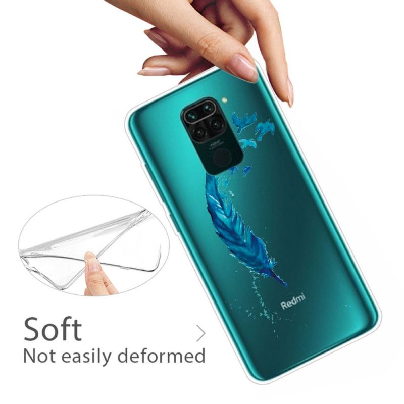 Hülle Für Xiaomi Redmi Note 9 Schöne Blaue Feder