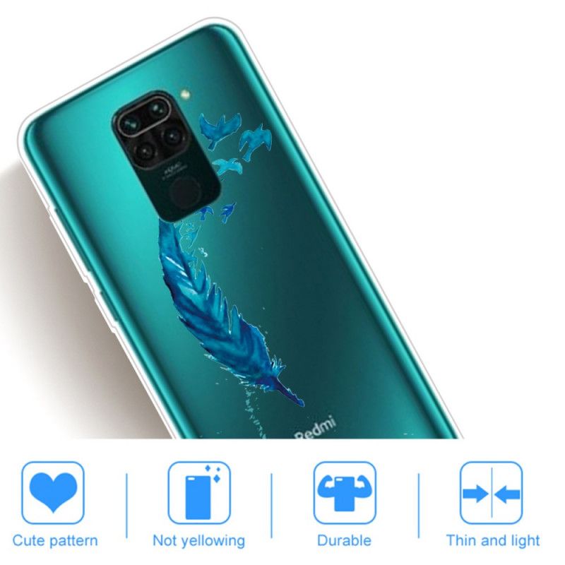 Hülle Für Xiaomi Redmi Note 9 Schöne Blaue Feder