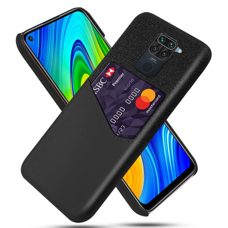 Hülle Xiaomi Redmi Note 9 Schwarz Ksq Karteninhaber