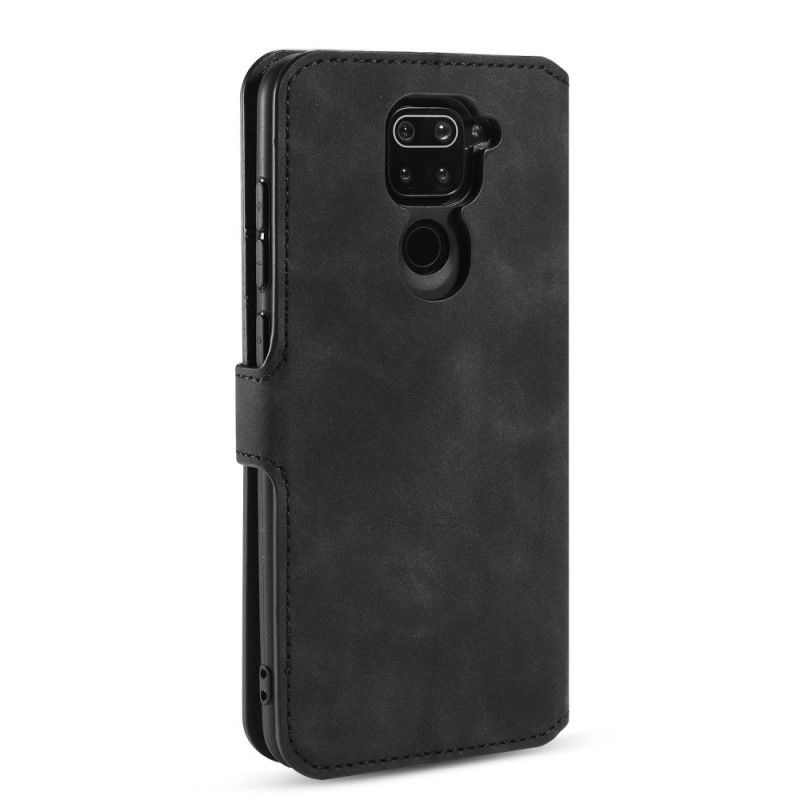 Lederhüllen Xiaomi Redmi Note 9 Schwarz Handyhülle Retro Dg.Ming