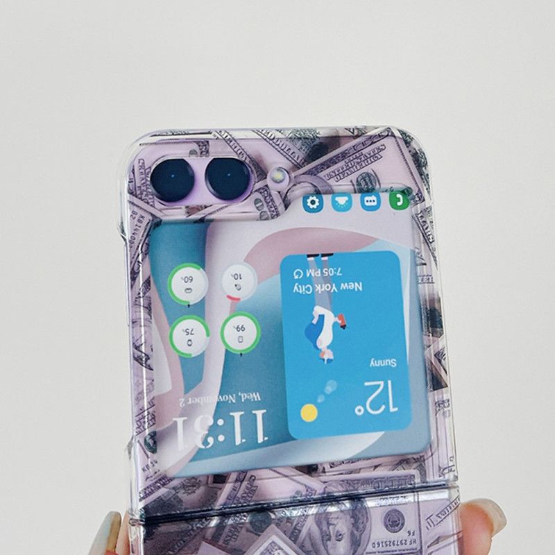 Hülle Für Samsung Galaxy Z Flip 5 Transparentes Geld