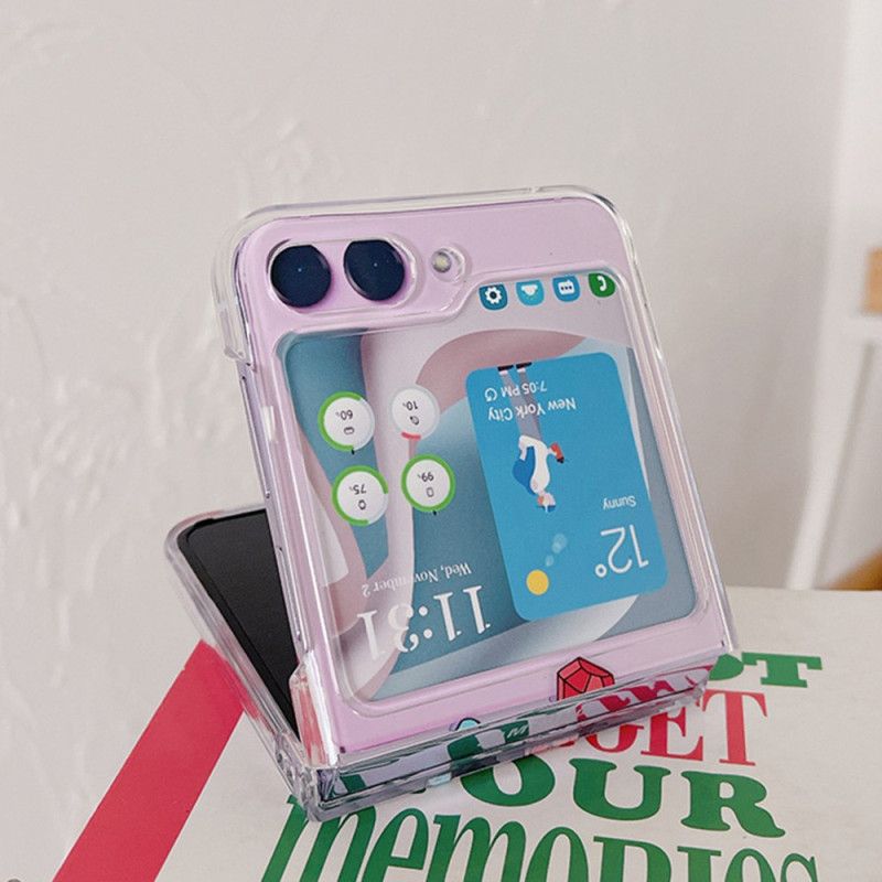 Hülle Samsung Galaxy Z Flip 5 Transparente Kleine Objekte