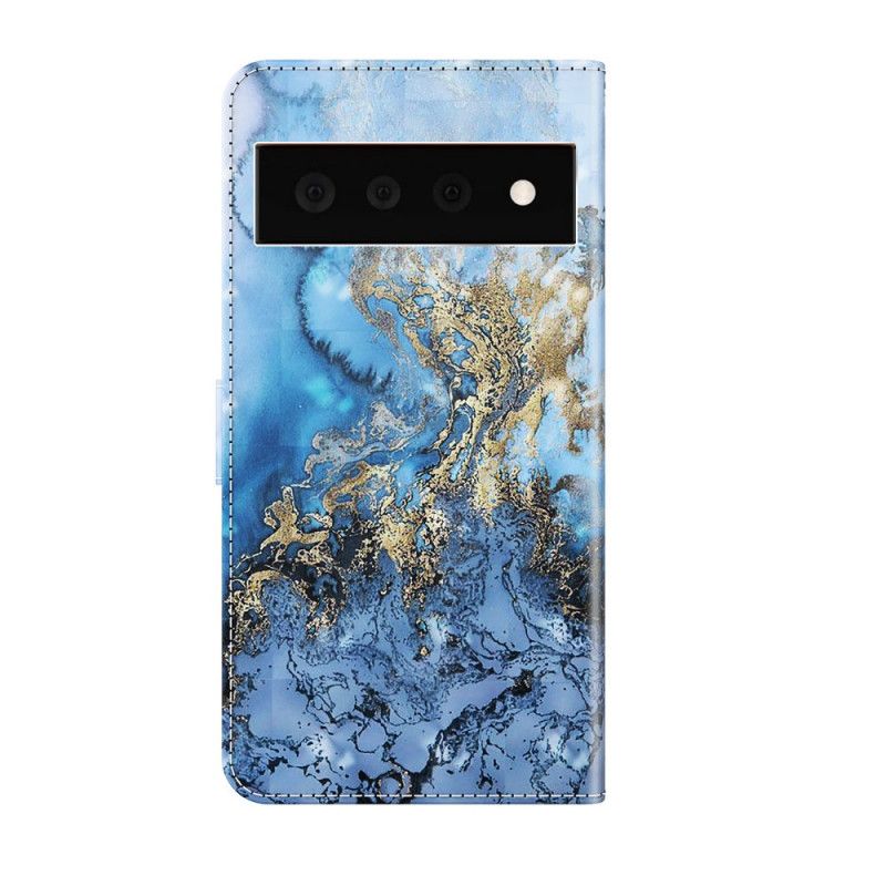 Lederhüllen Google Pixel 6 Pro Handyhülle Lichtpunkt Marmordesign Mit Lanyard