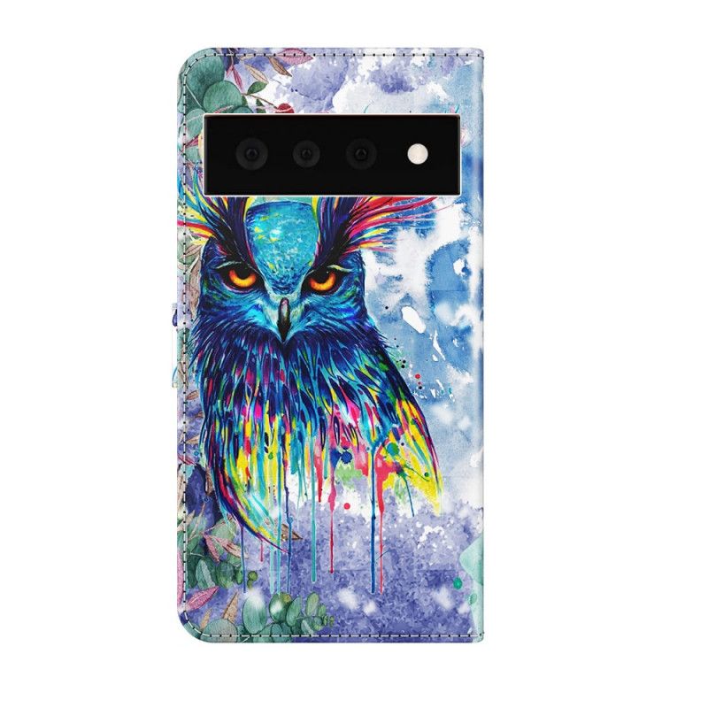 Lederhüllen Google Pixel 6 Pro Handyhülle Vogel Aquarell