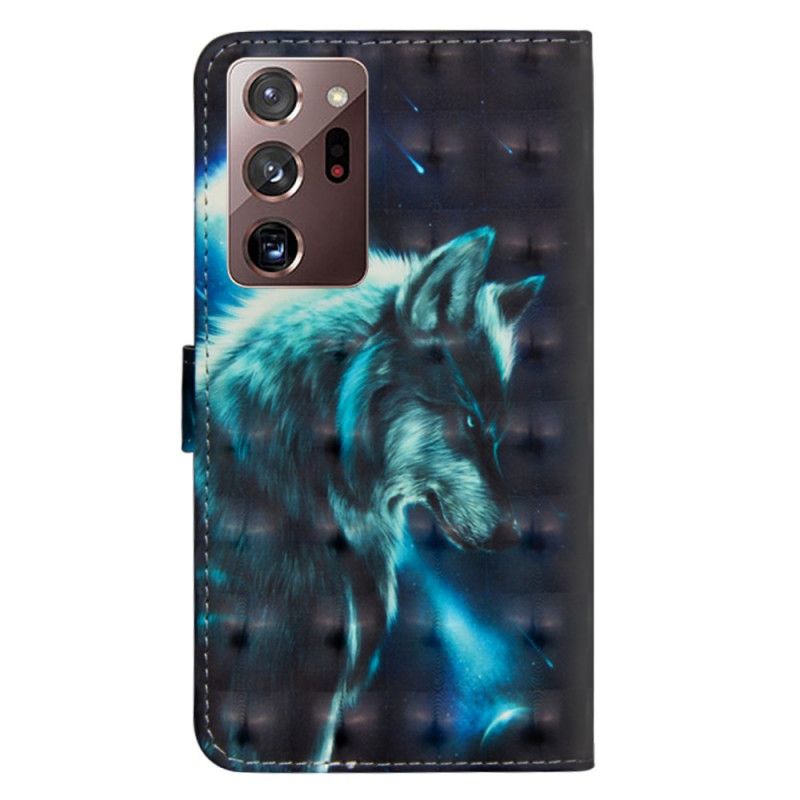 Lederhüllen Für Samsung Galaxy Note 20 Ultra Majestätischer Wolf