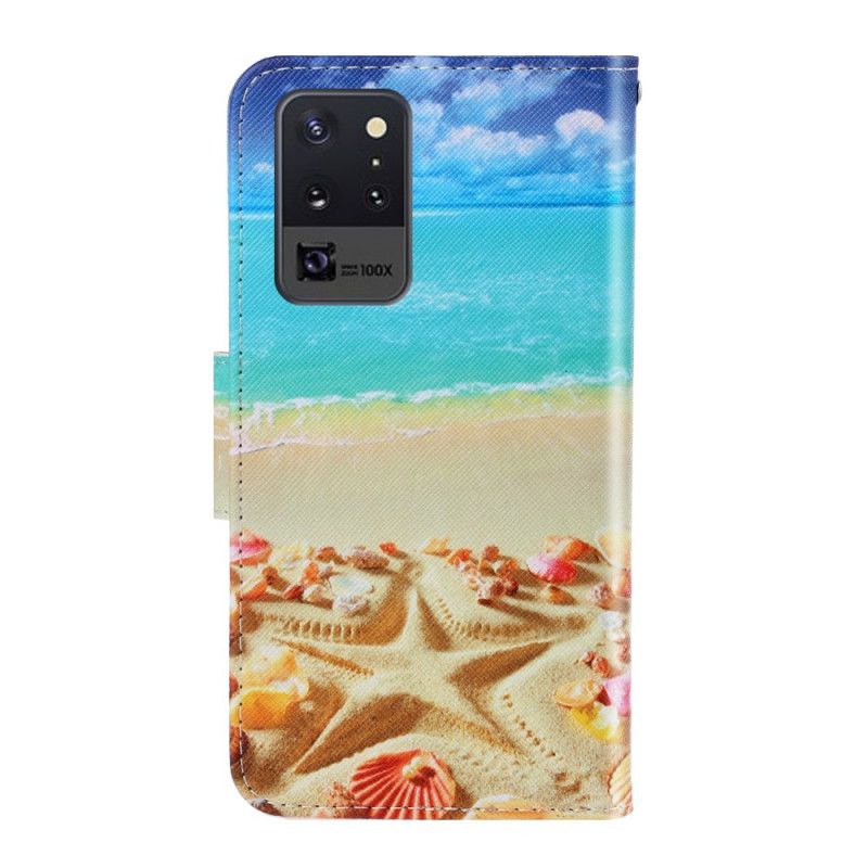 Lederhüllen Für Samsung Galaxy Note 20 Ultra Strap Beach