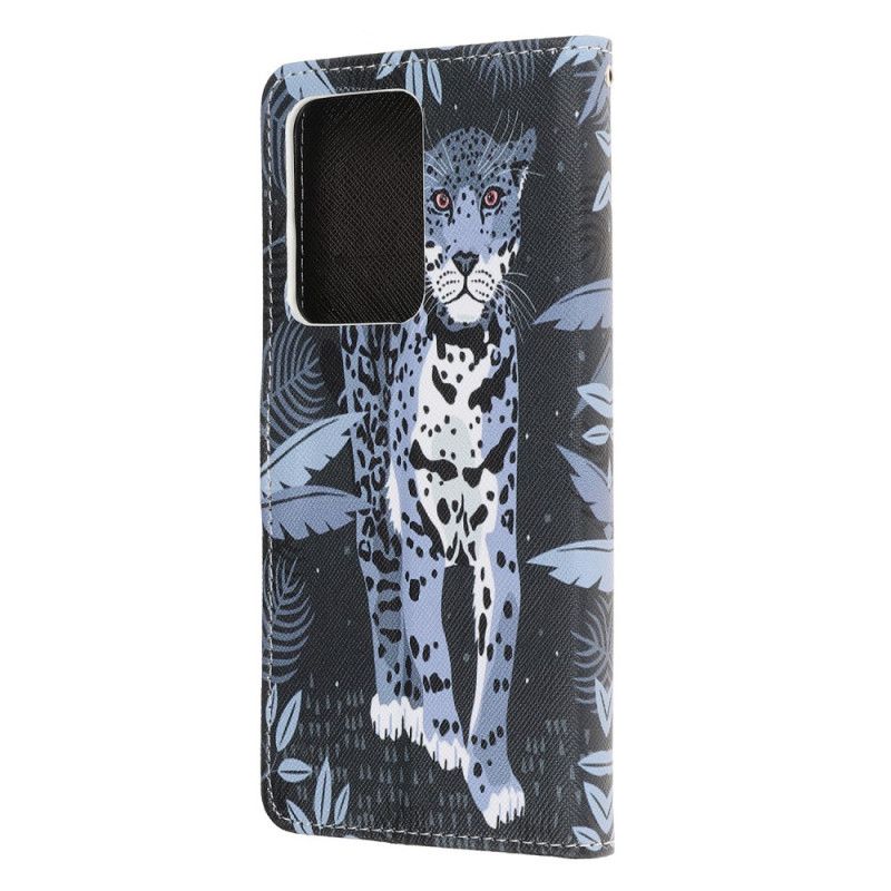 Lederhüllen Samsung Galaxy Note 20 Ultra Leopard Mit Tanga