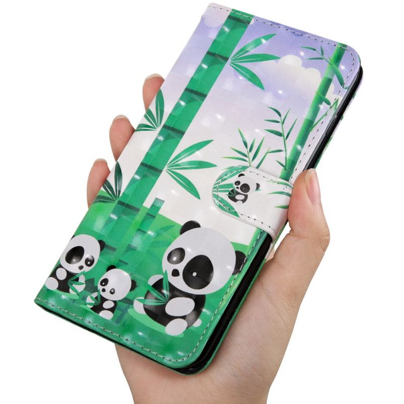 Lederhüllen Samsung Galaxy Note 20 Ultra Panda-Familie