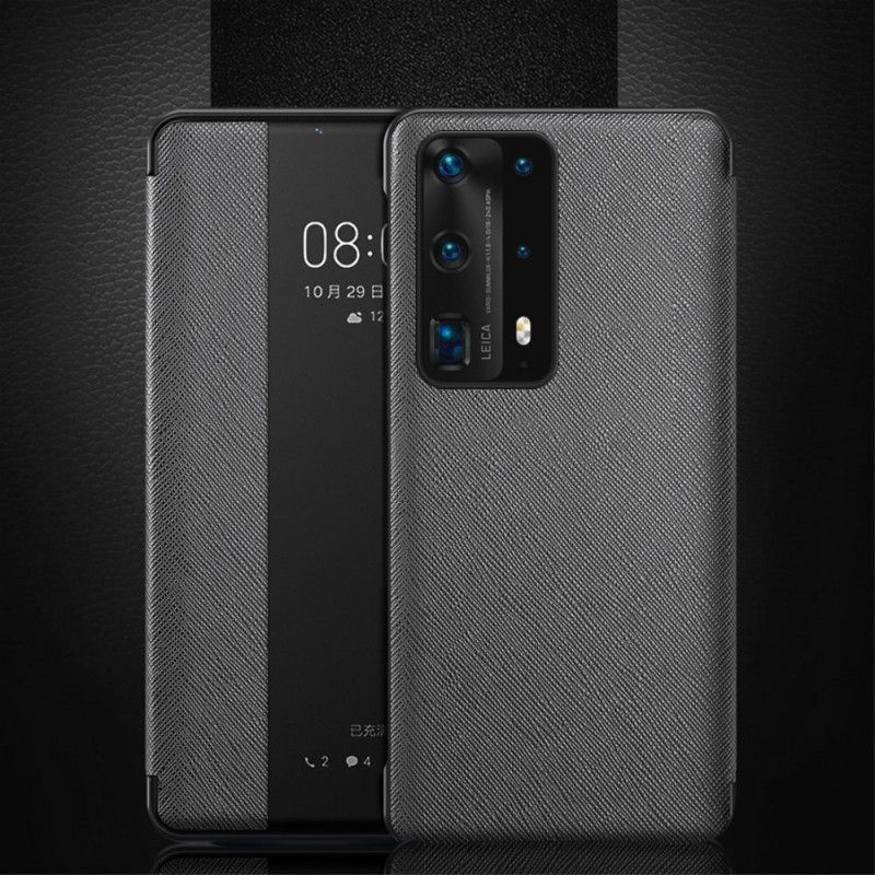 Cover Anzeigen Huawei P40 Schwarz Strukturiertes Kunstleder