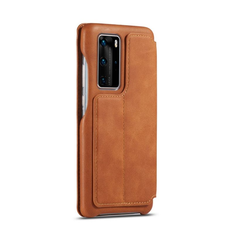 Flip Case Huawei P40 Schwarz Lc.Imeeke Ledereffekt