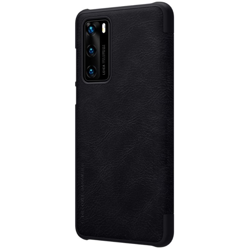 Flip Case Huawei P40 Schwarz Qin-Serie Nillkin