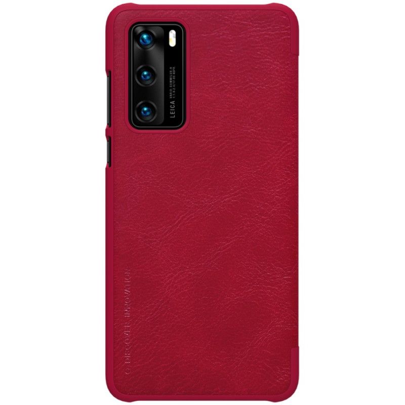 Flip Case Huawei P40 Schwarz Qin-Serie Nillkin