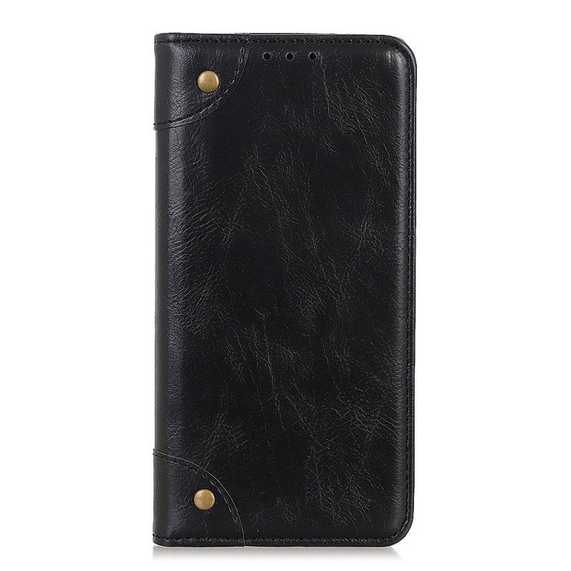 Flip Case Huawei P40 Schwarz Vintage Alt