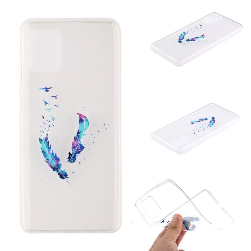 Hülle Huawei P40 Handyhülle Transparente Federn