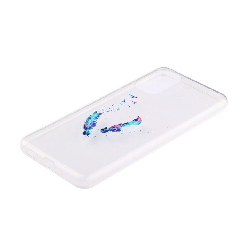 Hülle Huawei P40 Handyhülle Transparente Federn