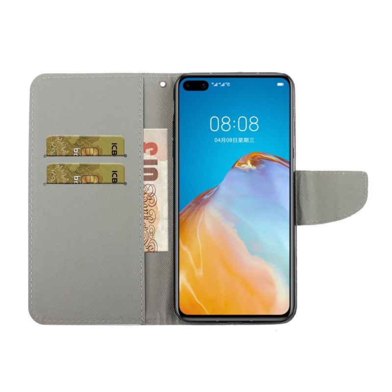 Lederhüllen Huawei P40 Nie Aufhören. Marine Mit Tanga Zu Träumen