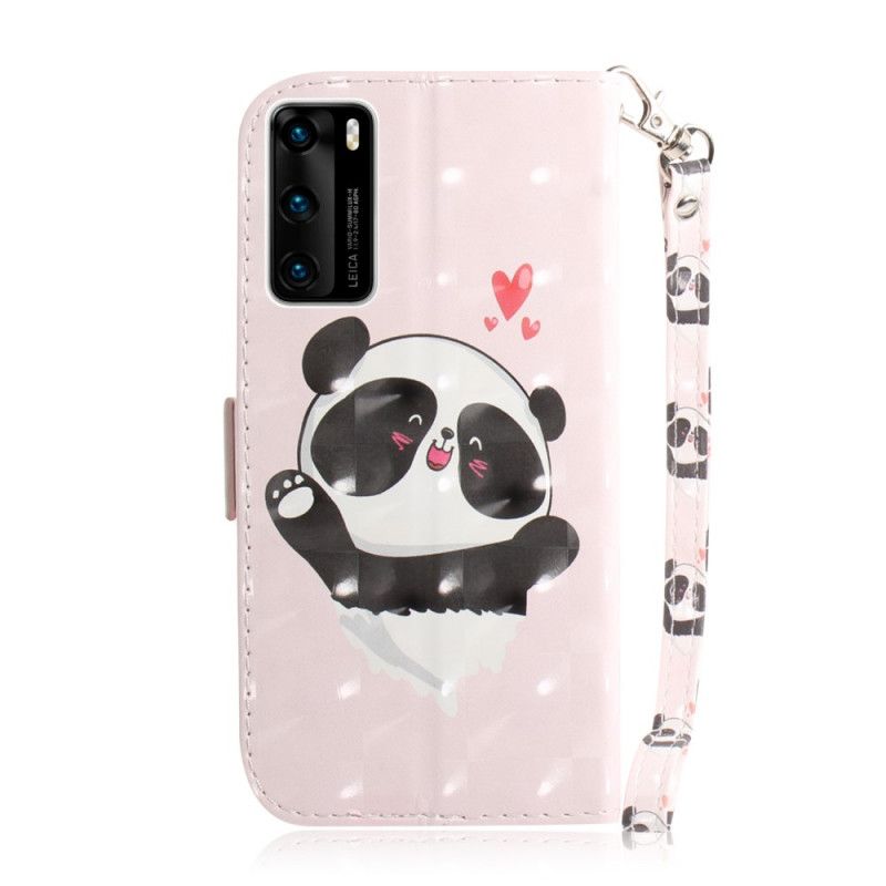 Lederhüllen Huawei P40 Panda Liebe Mit Tanga