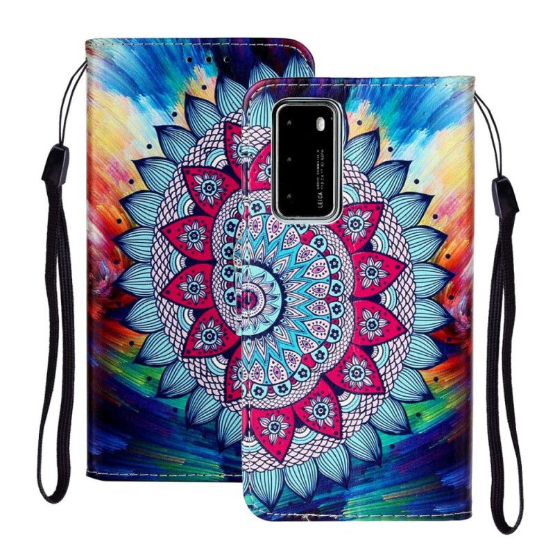 Lederhüllen Huawei P40 Ultra Buntes Mandala