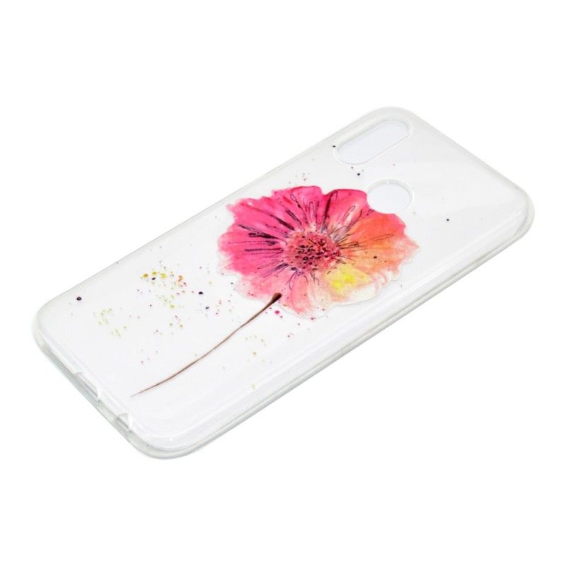 Hülle Für Huawei P20 Lite Transparente Aquarellmohnblume