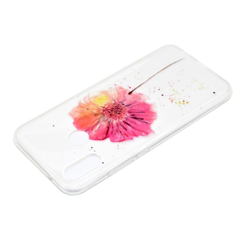 Hülle Für Huawei P20 Lite Transparente Aquarellmohnblume