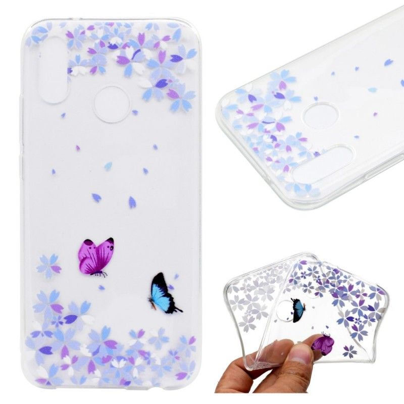 Hülle Huawei P20 Lite Handyhülle Transparente Schmetterlinge Und Blumen