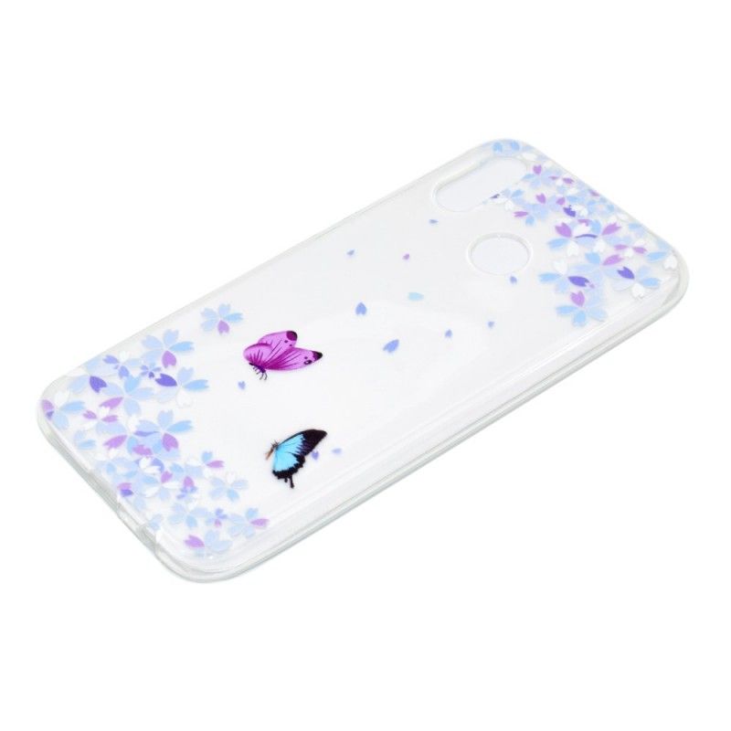 Hülle Huawei P20 Lite Handyhülle Transparente Schmetterlinge Und Blumen