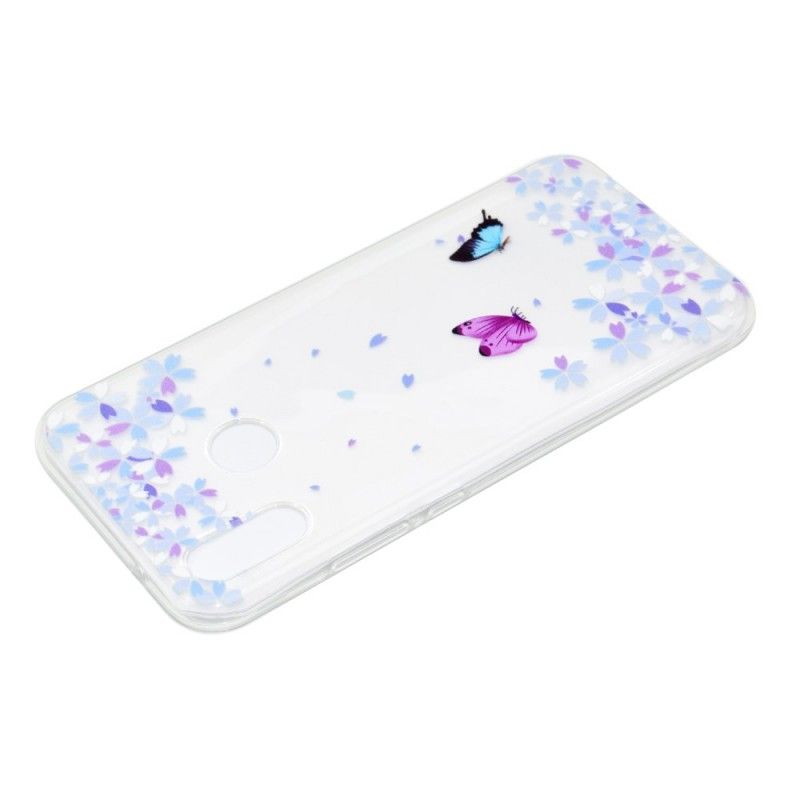 Hülle Huawei P20 Lite Handyhülle Transparente Schmetterlinge Und Blumen