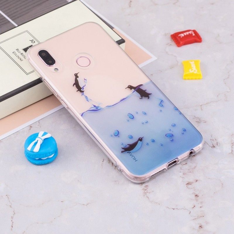 Hülle Huawei P20 Lite Handyhülle Transparentes Pinguinspiel