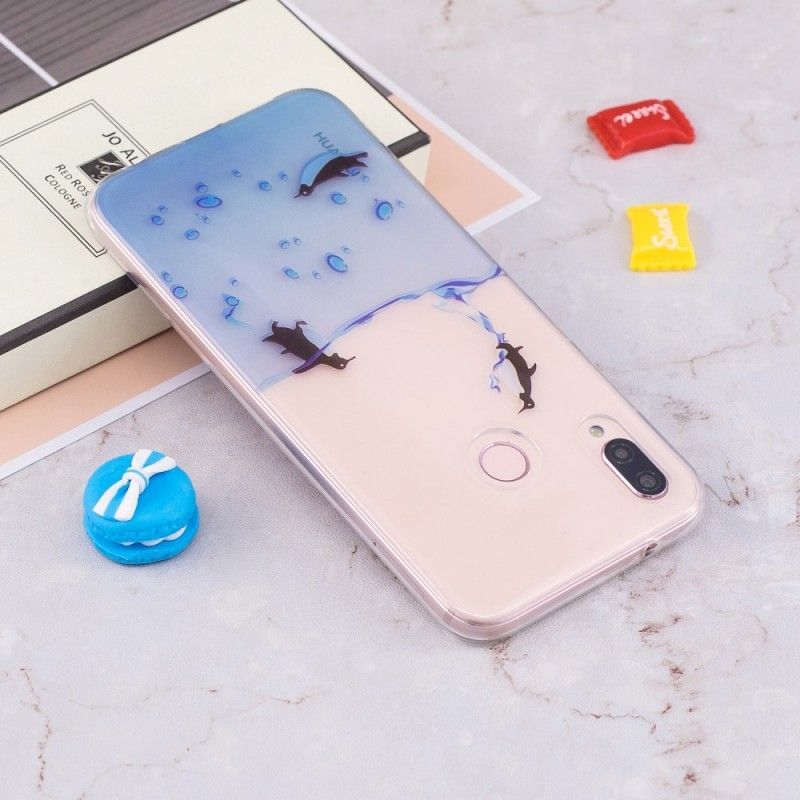 Hülle Huawei P20 Lite Handyhülle Transparentes Pinguinspiel