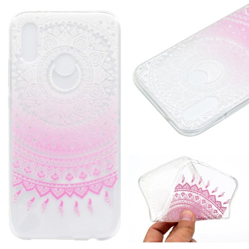 Hülle Huawei P20 Lite Rose Transparentes Buntes Mandala