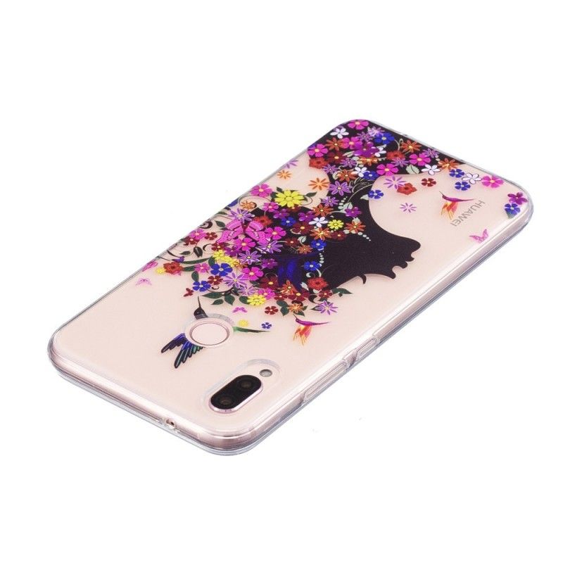 Hülle Huawei P20 Lite Transparentes Blumenmädchen