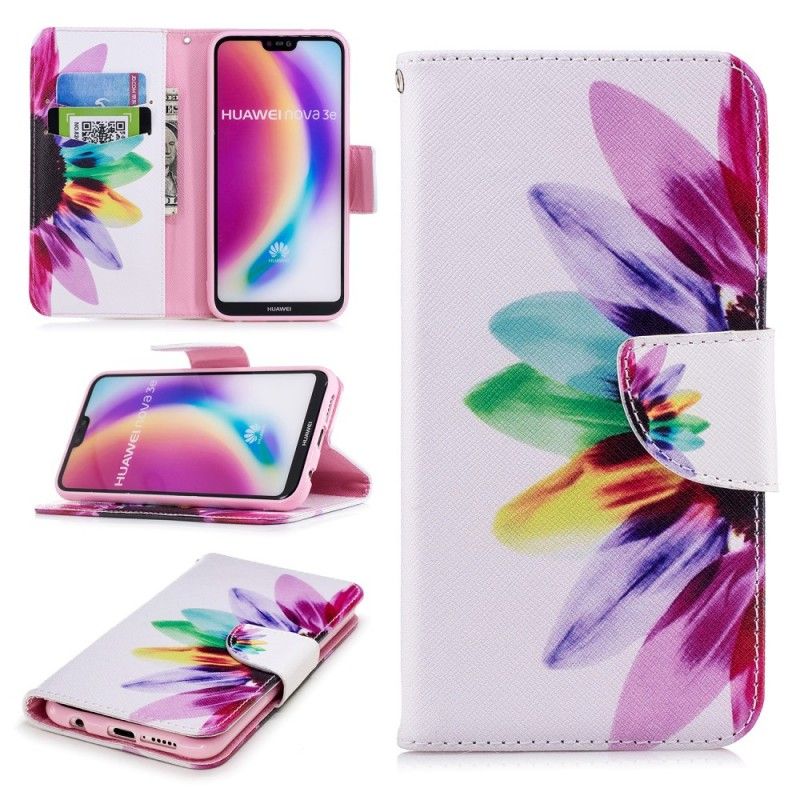 Lederhüllen Für Huawei P20 Lite Aquarellblume