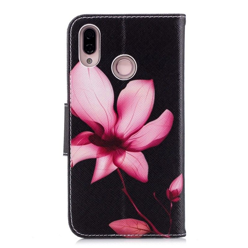 Lederhüllen Für Huawei P20 Lite Rosa Blume