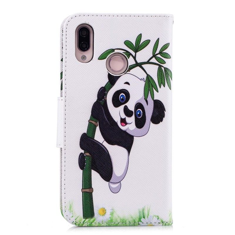 Lederhüllen Huawei P20 Lite Panda Auf Bambus