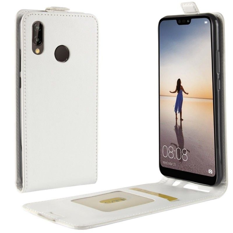 Lederhüllen Huawei P20 Lite Schwarz Faltbar