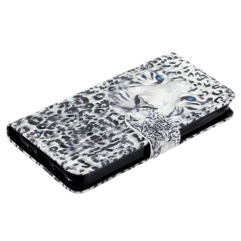 Lederhüllen Für Samsung Galaxy S24 Ultra 5g Leopard Mit Riemen